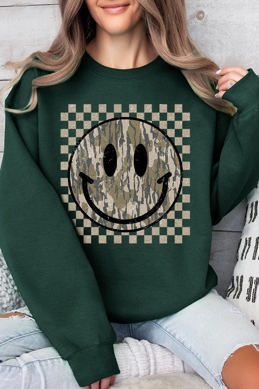 Camo Smiley Sweatshirt