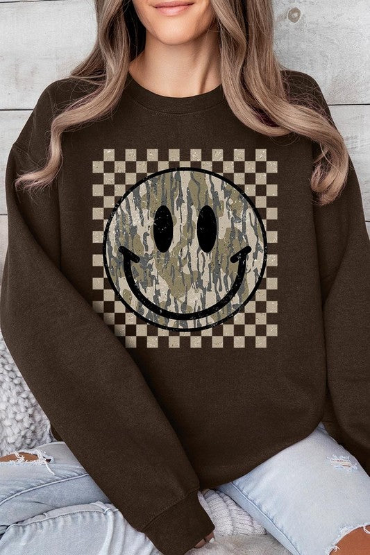 Camo Smiley Sweatshirt