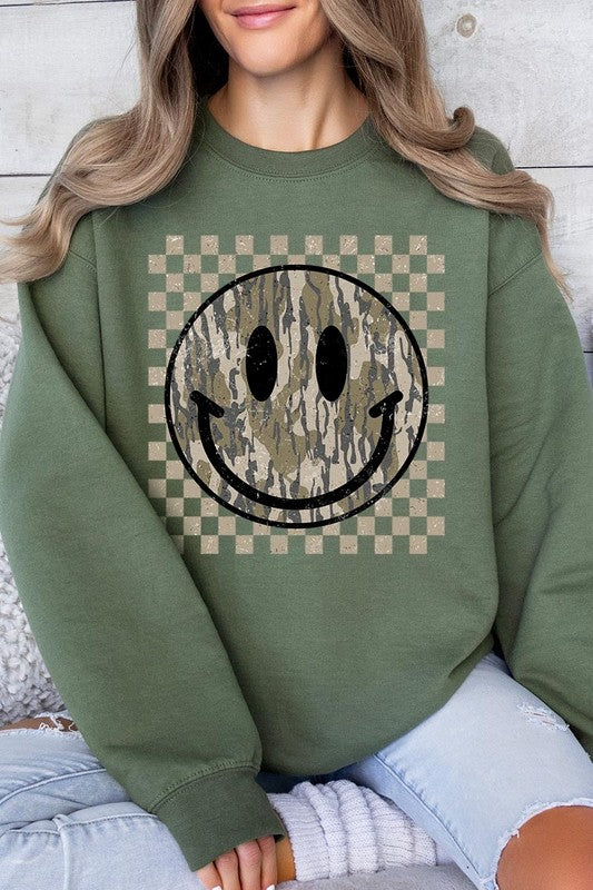 Camo Smiley Sweatshirt