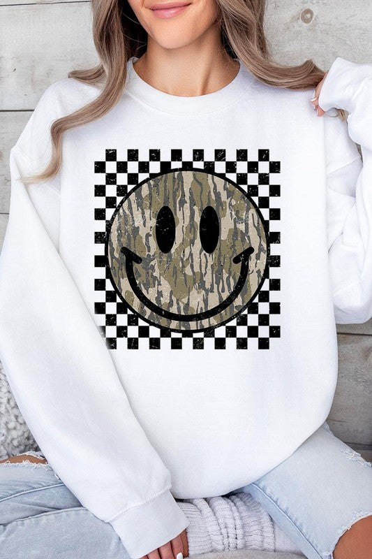 Camo Smiley Sweatshirt