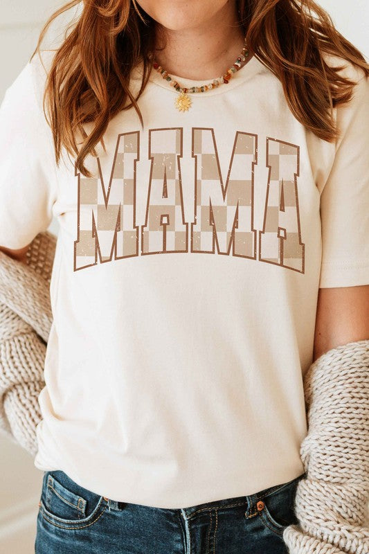 CHECKERED MAMA Graphic T-Shirt