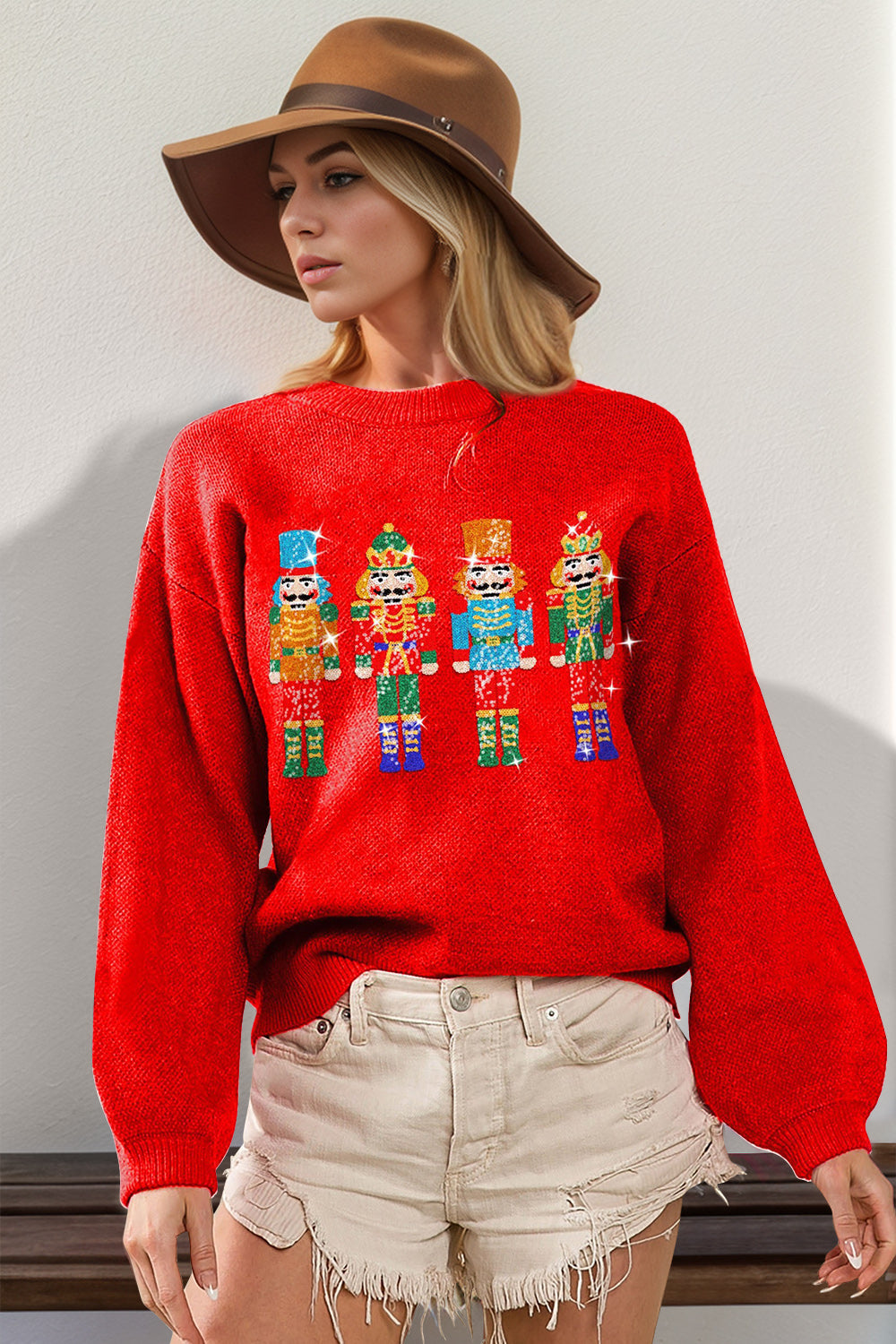 Sequin Nutcracker  Sweater