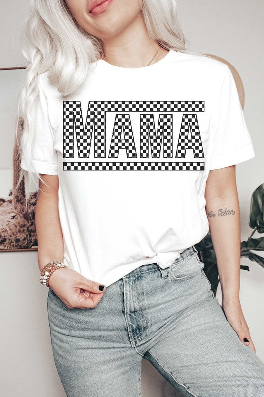 Checkered Mama Tee