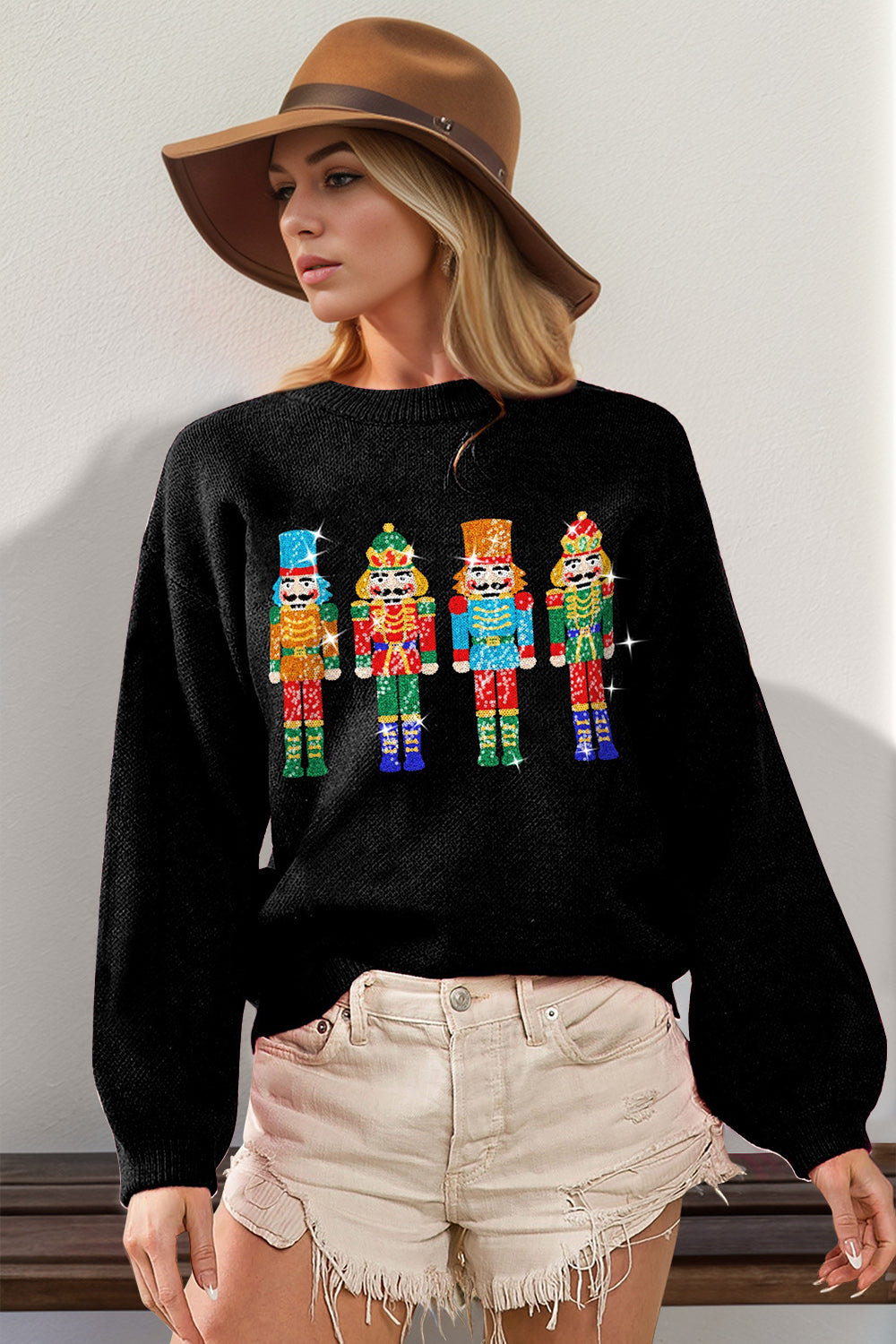 Sequin Nutcracker  Sweater