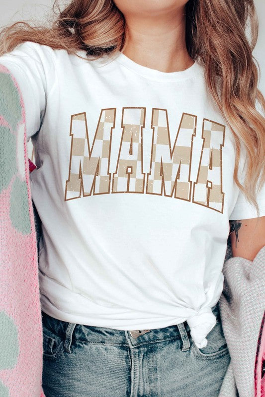 CHECKERED MAMA Graphic T-Shirt