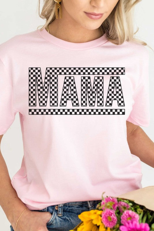 Checkered Mama Tee