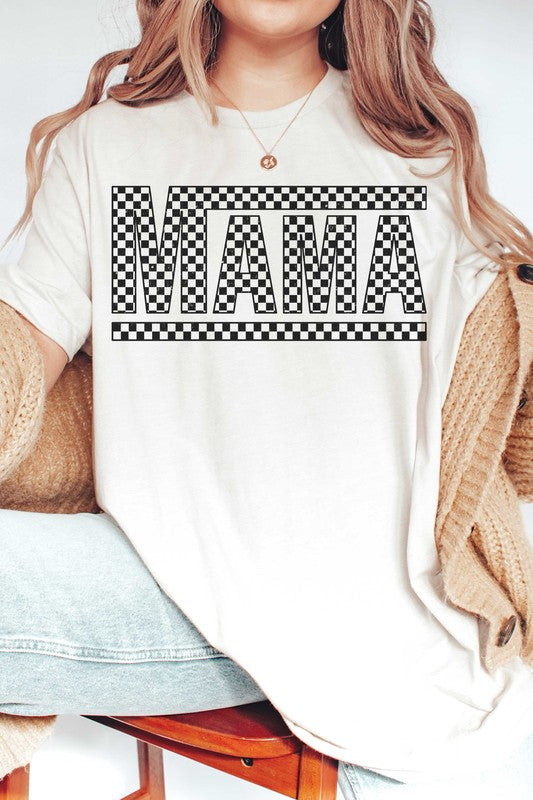 Checkered Mama Tee