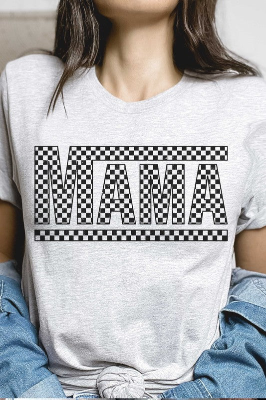 Checkered Mama Tee